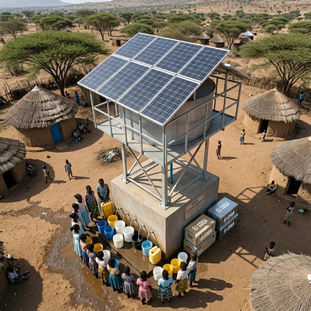 Solar Water Tower in Sub-Saharan Africa