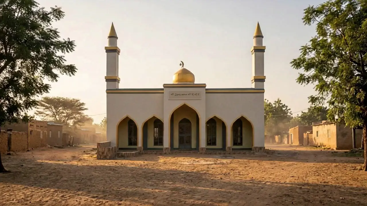 Artist's impression walkthrough of an SDQA masjid build